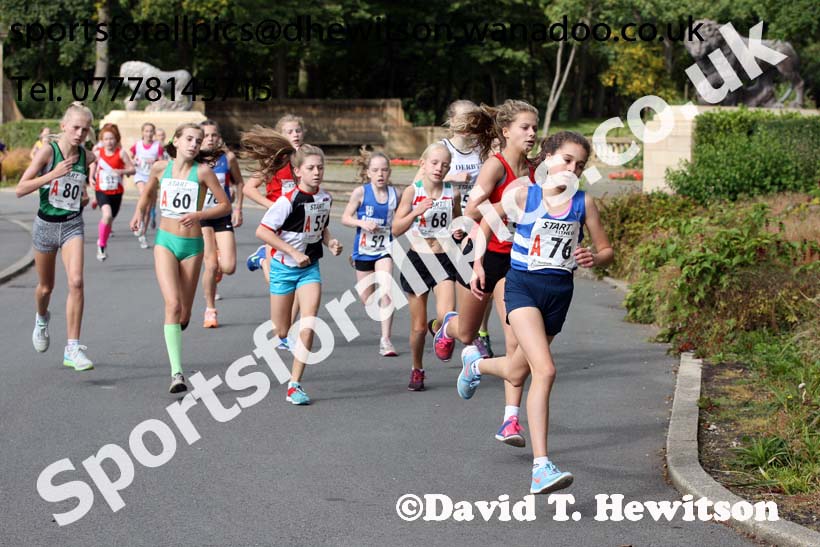 Girls under-13s, Northern Road Relays, Blackpool. Photo: David T. Hewitson/Sports for All Pics